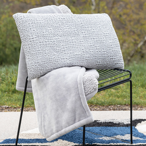 Jeté de lit Gris 220 x 240 cm - Michka