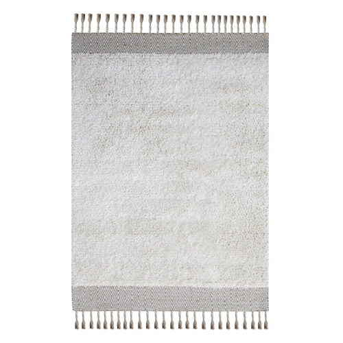 Tapis en laine tissé artisalement beige 190 x290 cm - Wigan