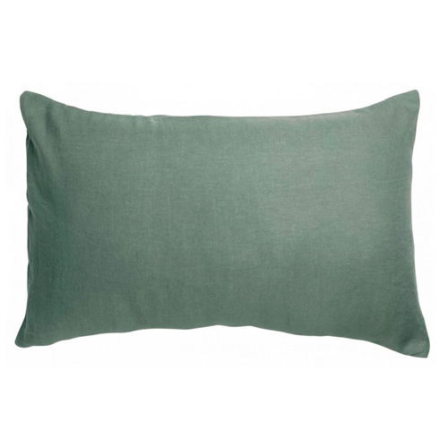 Lot de 2 Taies d'oreiller en lin Vert 50 x 75 cm - Zeff