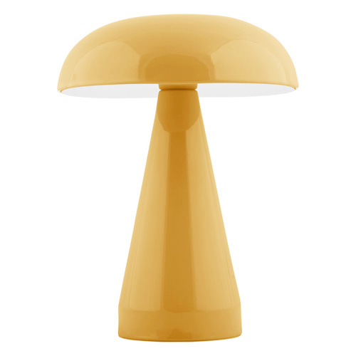 Lampe de table champignon LED en métal jaune - Rachel
