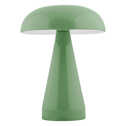 Lampe de table champignon LED en métal vert kaki - Rachel