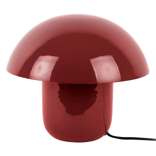 Lampe à poser champignon en métal émaillé rouge ocre - Fat Mushroom