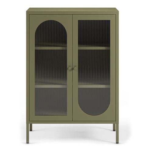 Buffet 2 portes en métal vert 70 cm - Ysia