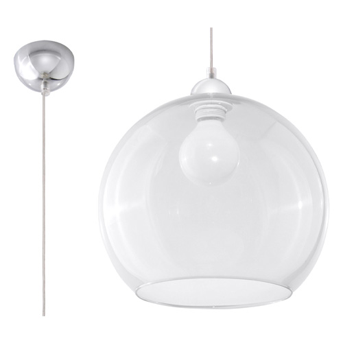 Suspension en verre transparent 30cm - Ball