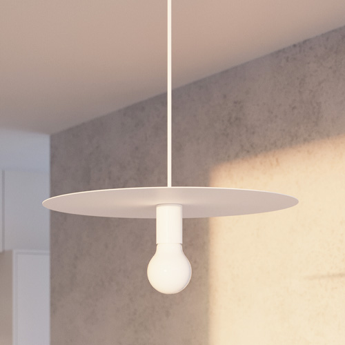 Suspension en métal blanc 40 cm - Flavio