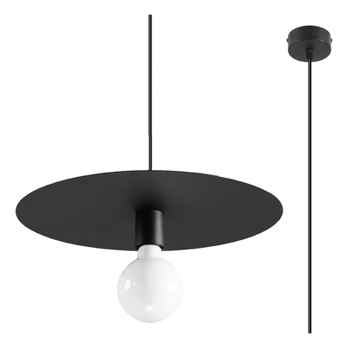 Suspension en métal noir 40 cm - Flavio