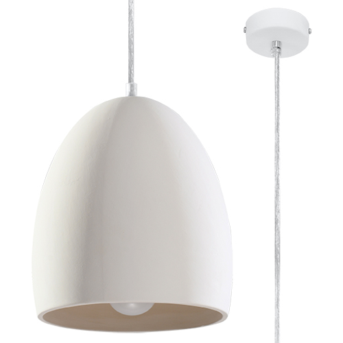 Suspension en céramique blanc 30 cm - Flawiusz