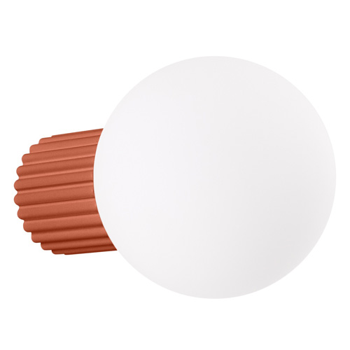 Applique en aluminium cannelé terracotta - Halo