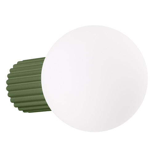 Applique en aluminium cannelé vert olive - Halo