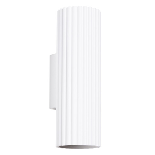 Applique en aluminium cannelé 20 cm blanc - Karbon