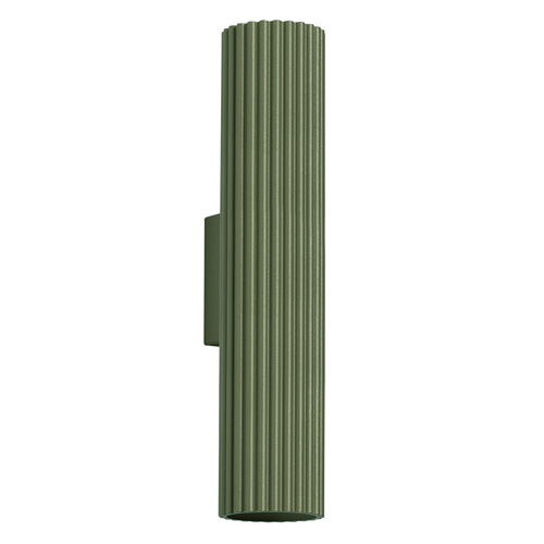 Applique en aluminium cannelé 30 cm vert olive - Karbon