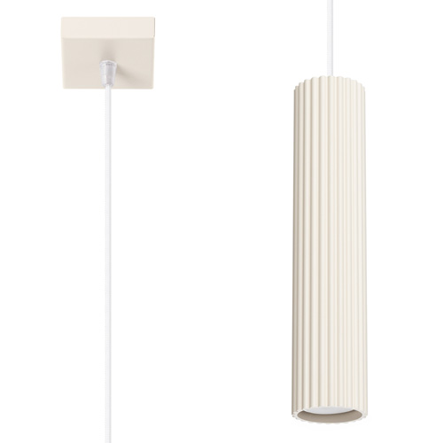 Suspension en aluminium cannelé beige - Karbon