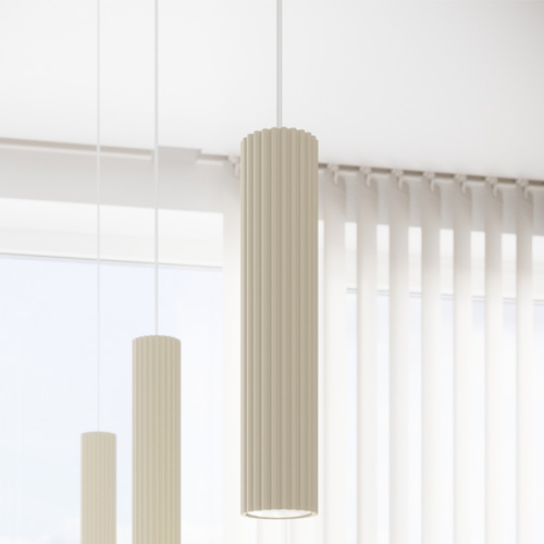 Suspension en aluminium cannelé 3 ampoules - Karbon