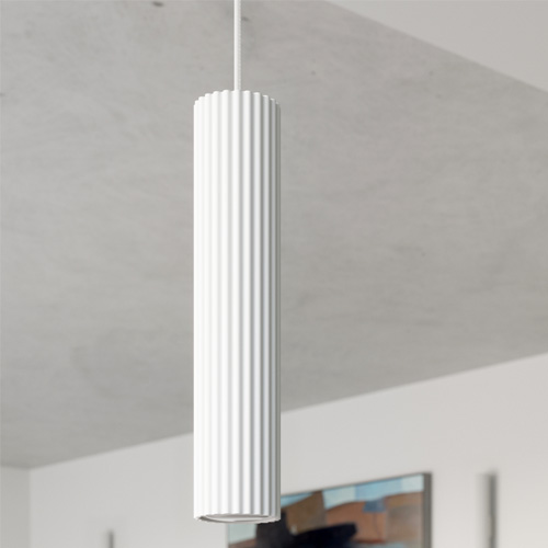 Suspension en aluminium cannelé 3 ampoules - Karbon