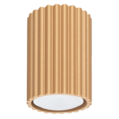 Plafonnier en aluminium cannelé 10 cm or - Karbon