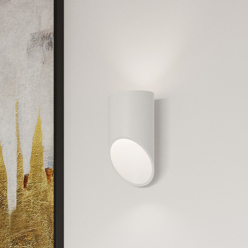 Applique cylindrique en aluminium blanc - Penne