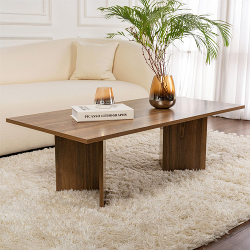 Table basse rectangulaire effet Noyer 119 cm - Taona