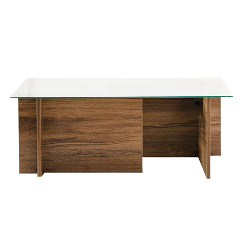 Table basse rectangulaire effet Noyer 105 cm - Kael