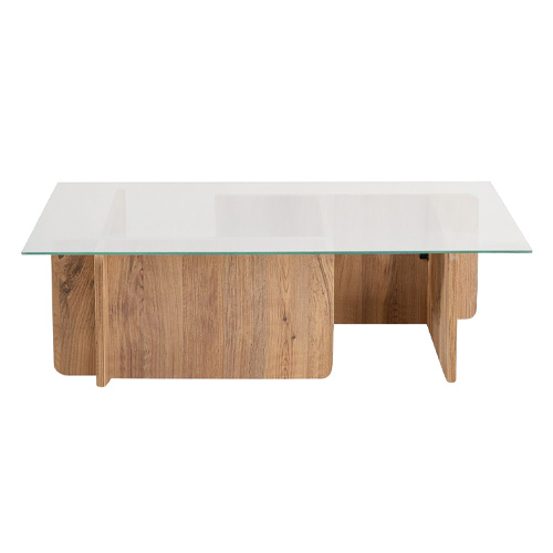 Table basse rectangulaire effet bois 105 cm - Naelis