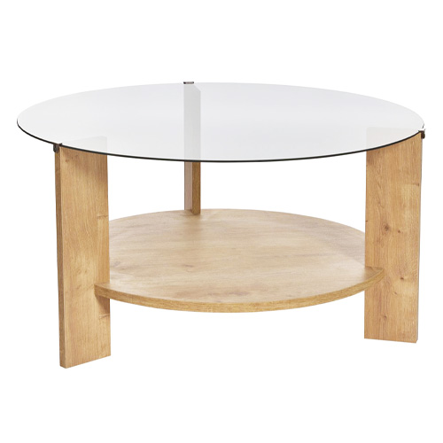 Table basse modulable ronde blanche Ø90 cm - Selma