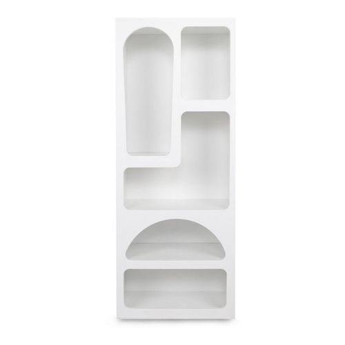 Bibliothèque organique 5 niches blanche 60 cm - Calvia