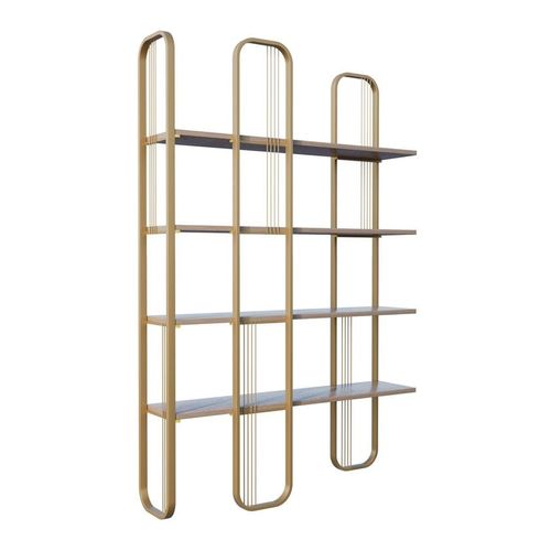 Etagère 4 niveaux dorée 124 cm - Arosa