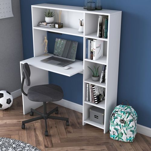 Bureau combiné blanc 113 cm - Rhea