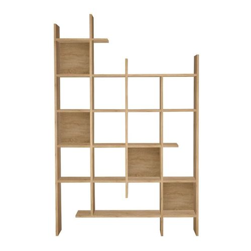 Etagère déstructurée 6 niveaux effet chêne 122 cm - Eleni