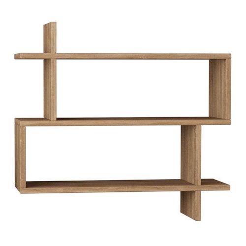 Etagère murale 3 niveaux effet chêne 70 cm - Brava