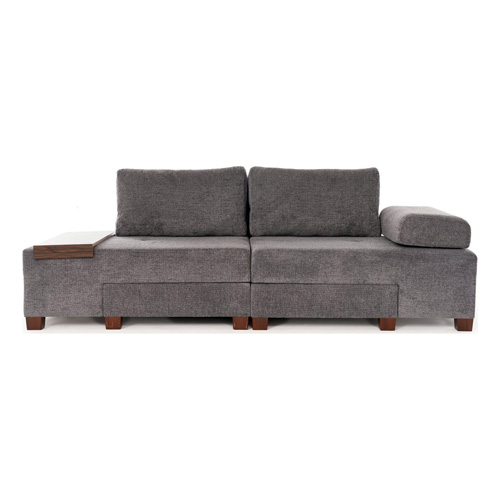 Canapé convertible 3 places en tissu chenille gris - Tito