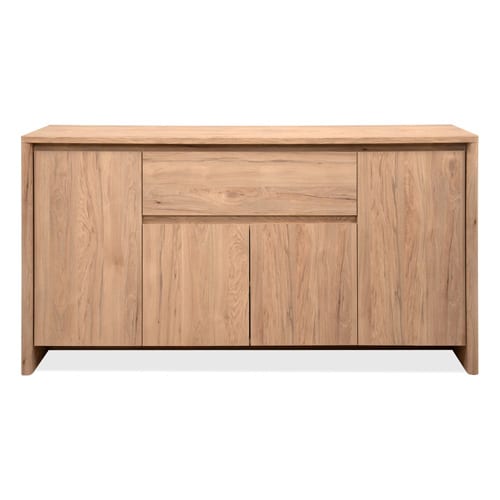 Buffet 4 portes 1 tiroir effet bois 163 cm - Luis