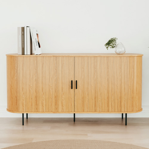 Buffet 2 portes effet Chêne 160 cm - Sora