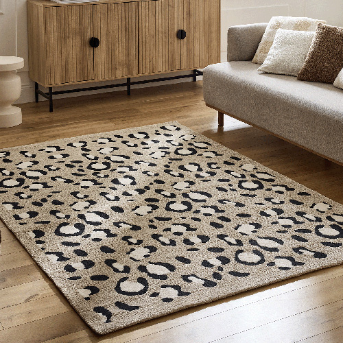 Tapis léopard beige 200x290 cm - Savanna