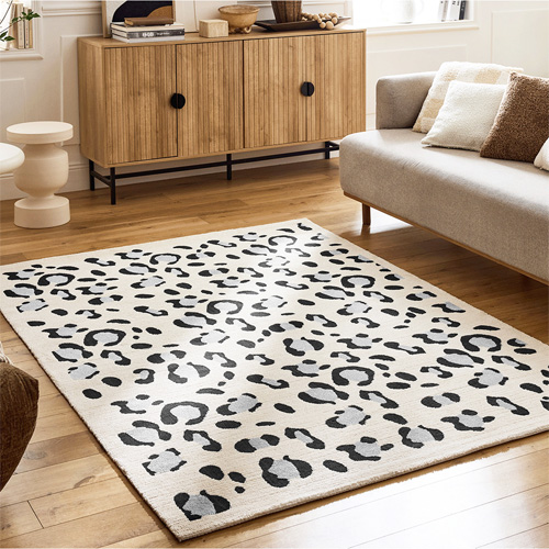 Tapis léopard crème 200x290 cm - Savanna