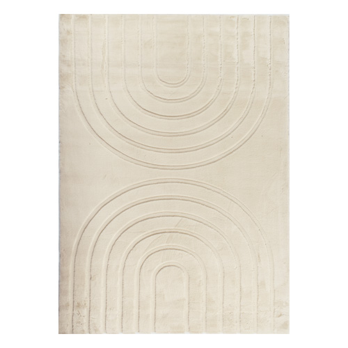 Tapis motif géométrique beige 200x290 cm - Arctic Glow