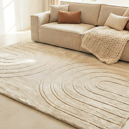 Tapis motif géométrique beige 200x290 cm - Arctic Glow