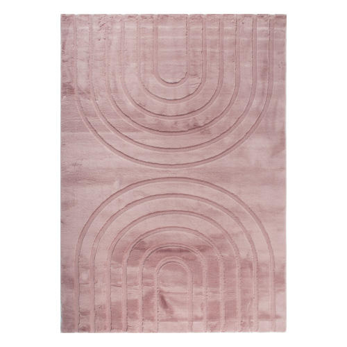 Tapis motif géométrique rose 200x290 cm - Arctic Glow