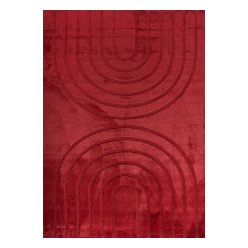 Tapis motif géométrique rouge 200x290 cm - Arctic Glow