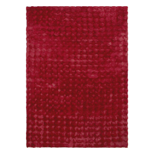 Tapis à relief bubble uni rouge 200x290 cm - Cloudy