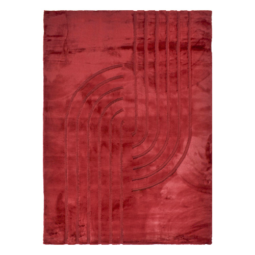 Tapis motif géométrique rouge 200x290 cm - Snowline