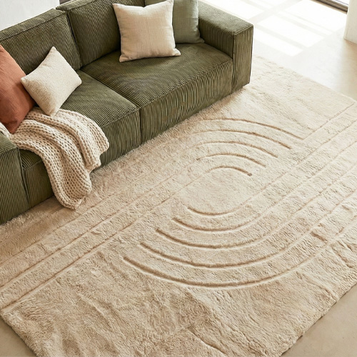 Tapis motif géométrique beige 160x230 cm - Snowline