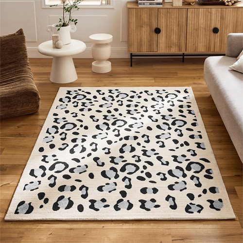 Tapis léopard crème 120x160 cm - Savanna