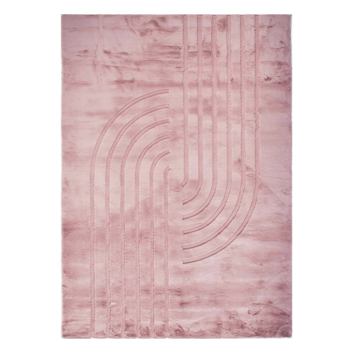 Tapis motif géométrique rose 120x160 cm - Snowline