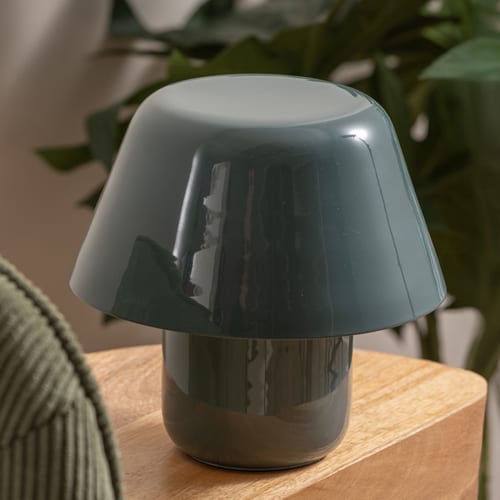 Lampe à poser en métal bleu jean - Afan