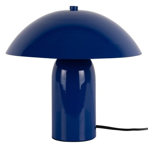 Lampe à poser champignon en métal bleu marine - Asuto