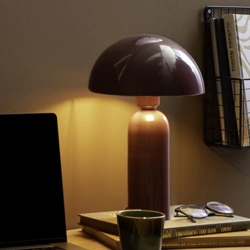 Lampe à poser en métal aubergigne - Atrayente