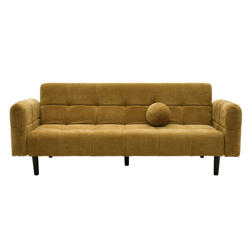 Canapé convertible 3 places en tissu chenille bronze - Pavia