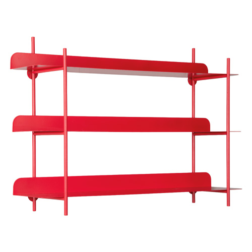 Etagère murale en métal rouge vif - Cool Retro