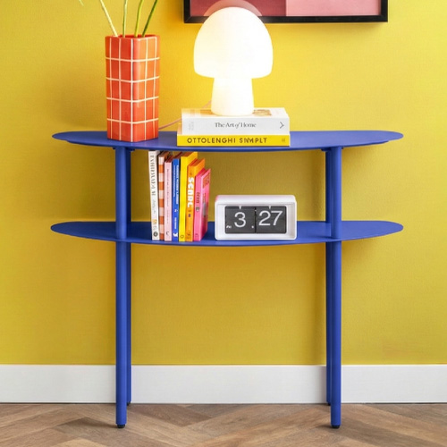 Console en métal bleu électrique - Cool Retro