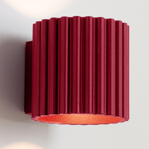 Applique murale cannelé bordeaux - Aura